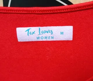 Camiseta roja manga larga Tex Leaves Talla M