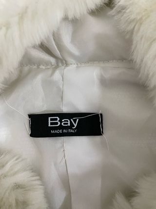 Pelliccia bianca sintetica taglia M