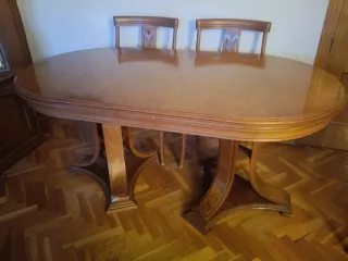 Mesa comedor y 4 sillas madera