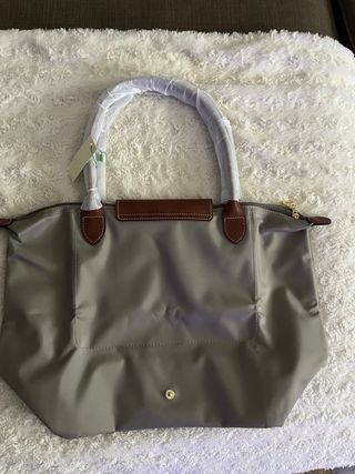 Bolso Longchamp Le Pliage Gris Talla L Nuevo
