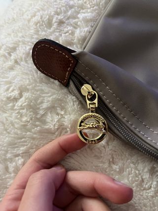 Bolso Longchamp Le Pliage Gris Talla L Nuevo