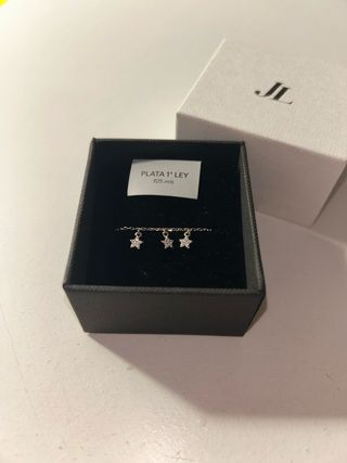 Pulsera JoseLuis Plata Estrellas con brillos