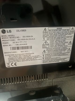 Pantalla LG TV/Ordenador