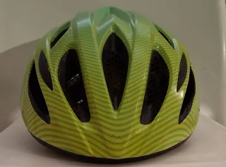 Casco Bicicleta Infantil Verde Rayas