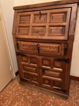 Escritorio/ Canterano plegable madera maciza