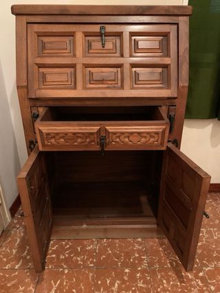 Escritorio/ Canterano plegable madera maciza