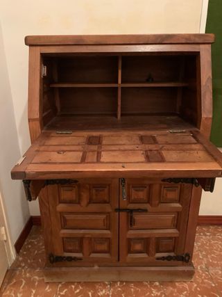 Escritorio/ Canterano plegable madera maciza