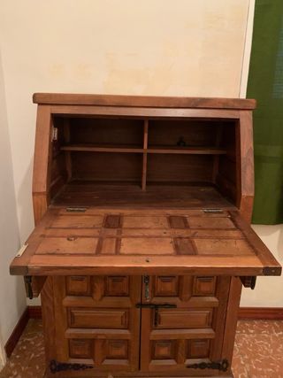 Escritorio/ Canterano plegable madera maciza