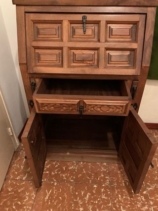 Escritorio/ Canterano plegable madera maciza