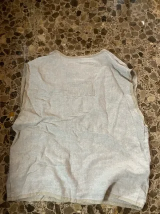 Chaleco Retro Vintage Crema 90s Talla M