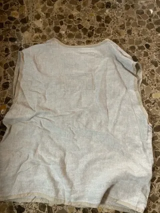 Chaleco Retro Vintage Crema 90s Talla M