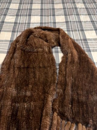 Fular piel natural trenzado 1,90m