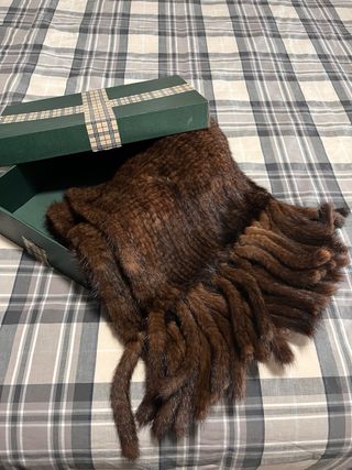 Fular piel natural trenzado 1,90m