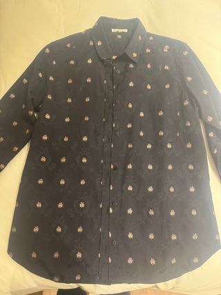 Blusa Casilda y Jimena Jacquard Marino T M