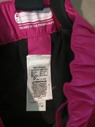 Mono de esquí rosa niña T5