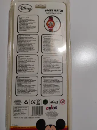 Reloj Deportivo Disney Mickey Mouse +3 PILA NO INC