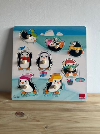 Puzzle de madera Goula Pingüinos