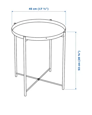 Mesa auxiliar redonda metal beige