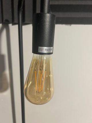 Lámpara de pie Lina Inspire E27 Metal Negro