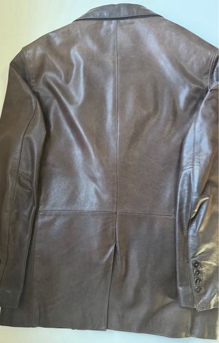 Americana de piel Massimo Dutti