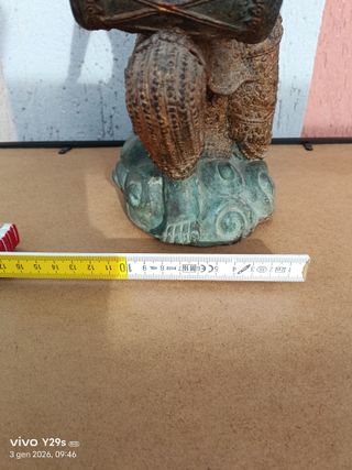 Statua Bronzo Musicista Thai Teppanom Antica