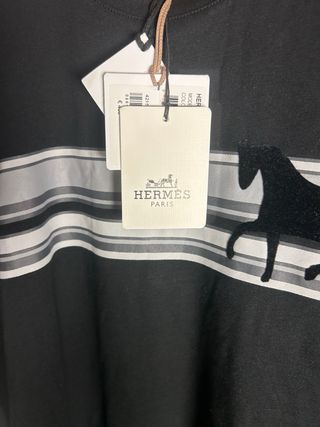 Camiseta Hermes Negra con Caballo