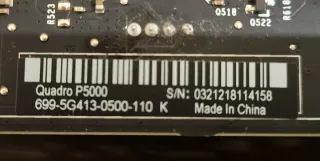 NVIDIA Quadro P5000 Tarjeta Gráfica