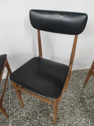 Lote 4 Sillas Mid-Century vintage