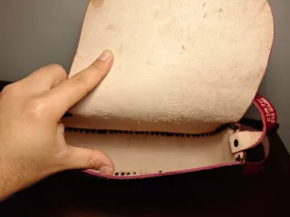 Bolso de piel auténtica producto artesanal único