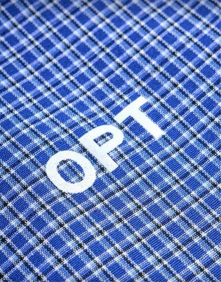Chaqueta cuadros azul OPT