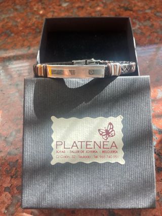 Pulsera Viceroy trenzada cuero y acero