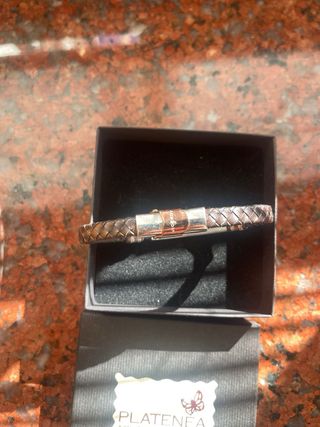 Pulsera Viceroy trenzada cuero y acero