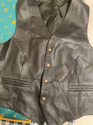 Gilet uomo vera pelle nero