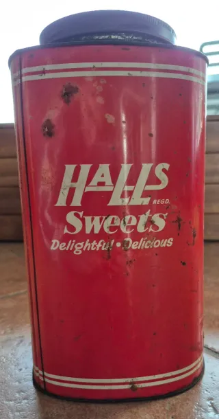 Scatola vintage Halls Mentho-Lyptus Anni 50/60