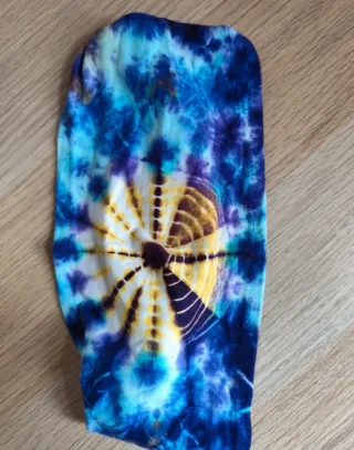 Bandana/Cinta pelo tie-dye elástica