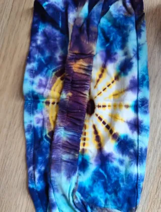 Bandana/Cinta pelo tie-dye elástica