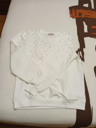 Jersey blanco perlas Talla S