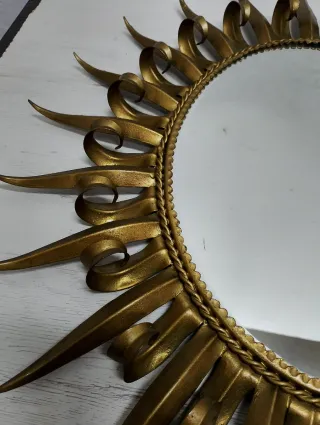 Espejo Sol Vintage Dorado