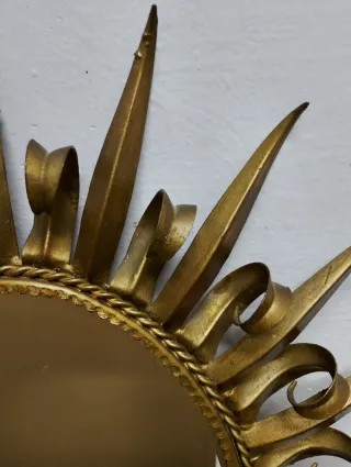 Espejo Sol Vintage Dorado