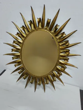 Espejo Sol Vintage Dorado
