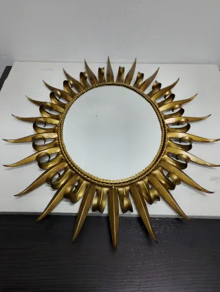 Espejo Sol Vintage Dorado
