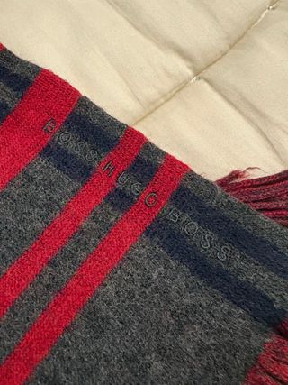 Sciarpa Hugo Boss Grigio e Rossa