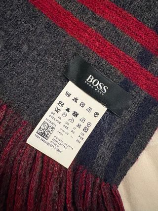 Sciarpa Hugo Boss Grigio e Rossa