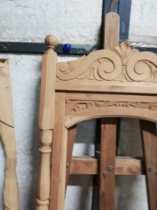 Repisa Espejo Madera Caoba