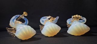 Juego de ángeles de cristal de Murano