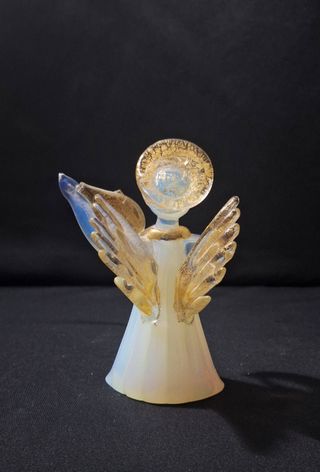Juego de ángeles de cristal de Murano
