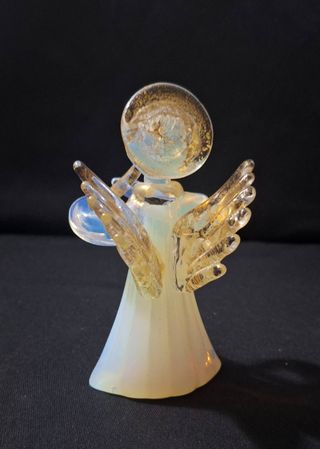 Juego de ángeles de cristal de Murano
