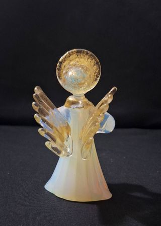 Juego de ángeles de cristal de Murano