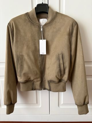 Chaqueta cazadora efecto ante desgastado Mango