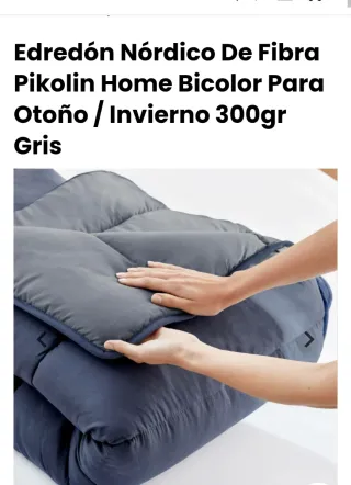 Edredón Nórdico  extrenar Pikolin Home Gris 105cm